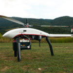 RIEGL Topographical Scanner on the Velos V3 UAV Helicopter